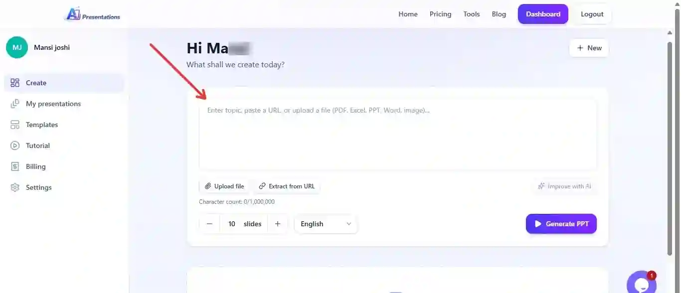 AI Presentations source content