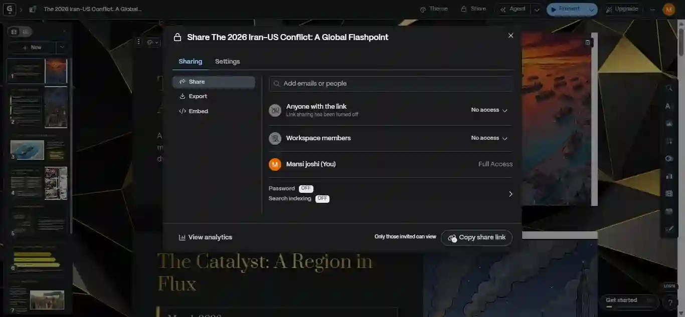 Gamma share options